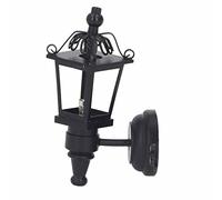 aqxreight Lámpara de Pared para Casa de Muñecas a Escala 1:12, Lámpara de Pared LED en Miniatura de Simulación Negra, Decoración de Jardín para Casa de Muñecas y para una Luz Hermosa y Práctica, Muy