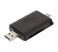 aqxreight Lector de Tarjetas 3 en 1 USB C Soporte OTG Plug and Play Carcasa de ABS de Alta Velocidad Lector de Tarjetas de Memoria para PC Teléfono Tableta para X 7, etc. Móvil (para Lectores de XP