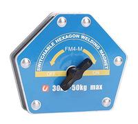 aqxreight Localizador Magnético de Soldadura: Imán Hexagonal Conmutable con Succión Multiángulo de 30 a 50 Kg para Fabricación de Soldadura y Trabajo con Metales Herramienta FM4 M