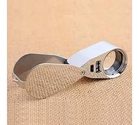 aqxreight Lupa de Joyería 40X con Luz de Comprobación LED Identificación de Mano Lupa de Valoración de Joyería Buen Ayudante Identifi de JoyeríaIdentificación de