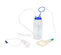 aqxreight Máquina de Ordeño de Cabras Bomba de Presión de Vacío Portátil de Doble Cabezal Manual para Extracción de Leche de Oveja Botella Transparente Resistente con Escalas de Medición (#2)