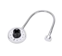 aqxreight Medidor de ángulo de Torsión de 1/2 Pulgada, Brazo Magnético | Construcción de Acero Al Cromo Vanadio, Base Magnética Fuerte, Rango de Medición de 0 a 360 Grados, Escala de Incrementos
