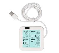 aqxreight Medidor de Temperatura y Humedad LCD con Pantalla Retroiluminada para Monitoreo Interior, 0 a 60 ℃ 0-99% de Rango, Sensor para Uso de Viviendas y Oficina