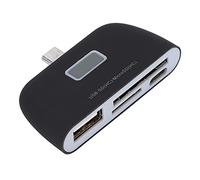 aqxreight Mini Multifunción 4 en Lector de Tarjetas OTG Lector con Puerto USB para Transferencia de Datos sin Interrupciones y Conectividad