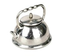 aqxreight Mini Tetera de Aleación, Decoración para Casa de Muñecas a | Material resistente, Tamaño compacto, Ideal para dioramas, Accesorio de cocina en miniatura, Se adapta perfectamente a las