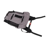 aqxreight Mochila Portadora de Mascotas para Gatos y Perros Pequeños Mesh Transpirable de Nylon Ligero con Silbato de Emergencia y Tiras Reflectantes para Viajes Al Aire Libre (Gray)