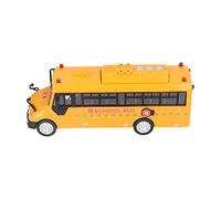 aqxreight Modelo de autobús escolar amarillo juguete coche de plástico figura de juguete con puertas de apertura luces sonidos autobús es un gran modelo de autobús escolar Toyybellow Toyybellow