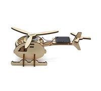 aqxreight Modelo de Helicóptero Solar, Kit de Rompecabezas de Madera 3D para Niños de 6 a 14 Años, Juguete de Construcción STEM con Energía Solar, Proyecto Educativo de Ciencia Espacial, Decoración de