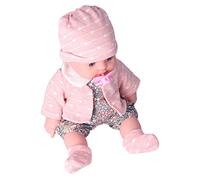 aqxreight Muñeca Reborn de 12 Pulgadas, Niña Blanca con Peso de Cuerpo Suave, Pijama Floral y Sombrero, Juguete Realista para Recién Nacidos, Regalos para Niños, Navidad, Actividades Preescolares
