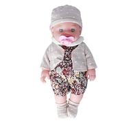 aqxreight Muñeca Reborn de 12 Pulgadas, Niña Blanca con Peso de Cuerpo Suave, Pijama Floral y Sombrero, Juguete Realista para Recién Nacidos, Regalos para Niños, Navidad, Actividades Preescolares