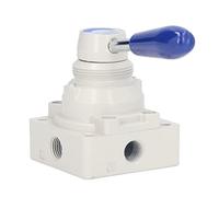aqxreight Palanca Giratoria Válvula Manual Control de Flujo de Aire 0~1.0mpa 0?145Psi 2 Posiciones Interruptor Neumático de 4 Vías4HV210-06 Posicionamiento EFECTIVO y ÁREA con Mano Inversa Palanca