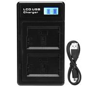 aqxreight Pantalla LCD Batería de Litio Doble Base de Carga USB para NP-FW50