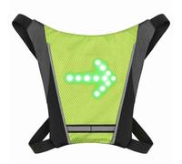 aqxreight Paquete de Bicicleta con Señal de LED Mochila Reflectante Recargable por USB Clamp/Holder de Fijación con Control Remoto Mochila LED con Indicador de Dirección Bolsa de Luz de Seguridad
