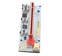 aqxreight PCIE Riser 8 Condensadores Firmes GPU Antiinterferencias Fuertes Tarjeta 1X a X16 para 7 para 10 Potencia Más Gráficos y Tarjeta Gráfica de Potencia Firme de 6 Pines a 8 PCIE