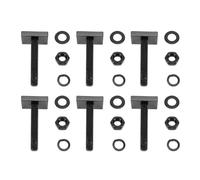 aqxreight Pernos con Ranura en T, Cabeza Cuadrada M6x35 Mm para Barra Transversal de Portaequipajes de Techo de 0,79 X 0,79 Pulgadas
