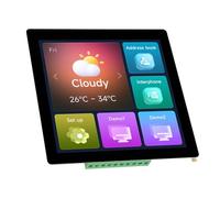 aqxreight Placa de Desarrollo LCD Táctil Capacitiva, Pantalla Táctil Capacitiva de 4 Pulgadas 480 × 480 con Procesador de Doble Núcleo de 32 bits, Flash de 16 MB, Control de 5 Puntos para Proyectos