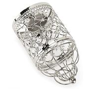 aqxreight Portavelas Vintage Birdcage Candelero Decoraciones para Regalo Hogar Eventos BodasPlata de Textura Retro de un Portavelas Jaula de Pájaros Hierro de Vela Decorativa (un Tipo de