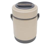 aqxreight Pot de Cocina Térmica Levante Térmico Portable Hot 2L Acero Inoxidable con 3+1 Contenedores para el Uso de la Oficina del Hogar para Acampar de Viajes (Beige)