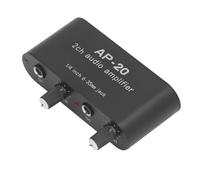 aqxreight Preamplificador de Sonido de Canal Independiente/Amplificador de Sonido de Ganancia de 4 Pulgadas, 6, 35 Mm, 0 a 20 DB, para Instrumento de Micrófono, Terminación DC5V-12V y Opciones en