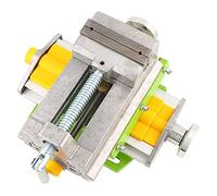 aqxreight Prensa de Taladro Deslizante de 3 Tornillos Pinzas Planas Operación de Abrazadera de Banco de 2 Vías X 2 Manijas Prensa de Taladro Deslizante ViseCross ViseX Vise2 Way X Máquina de