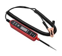 aqxreight Probador de Circuitos Automotrices Digitales Tester de Voltaje de 6V-75V con Indicador de Polaridad de Visualización en Tiempo Real LED para Pruebas Eléctricas de Camiones de (Rojo)
