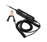 aqxreight Probador de Circuitos Automotrices Digitales Tester de Voltaje de 6V-75V con Indicador de Polaridad de Visualización en Tiempo Real LED para Pruebas Eléctricas de Camiones de (Black)