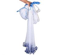 aqxreight Red de Lanzamiento Manual para Pesca, Malla de Nailon de 6,6 Pies con Plomos de Acero para Estanque de Peces, Lago, Captura de Cebo Vivo Al Aire Libre