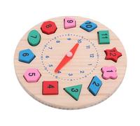 aqxreight Reloj de Clasificación de Colores con Forma de Madera, Conjunto de Actividades de Tiempo de Aprendizaje, Tiempo de Enseñanza, Bloques Numéricos, Juguete Educativo para Jardín de Infantes,