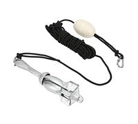 aqxreight Rezón Plegable para Bote de 3.5 LB con Kit de Cuerda Diseño de Acero Al Carbono para Veleros Kayaks Canoas y Embarcaciones Pequeñas Marina Portátil con Bolsa de Almacenamiento