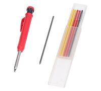 aqxreight Rotulador para Carpintería de 2,8 Mm con Punta de Carburo de Tungsteno, Herramienta de Trazado Multifunción para Metal, Plástico, Vidrio, Madera, Incluye 2 Recambios de Color (Recambios de