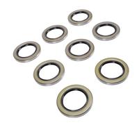 aqxreight Sellos de Grasa para Eje de Remolque, 8 Piezas, Sello de Cubo de Rueda, 2,25 Pulgadas de Diámetro Interior, 3,376 Pulgadas de Diámetro Exterior, Sellos de Doble Labio, Caucho de