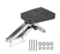 aqxreight Soporte para Motor de Barco de Acero Inoxidable 304 para Motores Fueraborda de 2 Tiempos de hasta 25 , Capacidad de 110 Libras, Asistido por Resorte, de Bloqueo de 5 Posiciones
