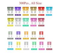 aqxreight Surtido de Fusibles para Automóviles de 300 Piezas, Juego de Fusibles Automotrices Protectores para Automóviles y Camiones con Caja de Almacenamiento Aplicable para Automóviles