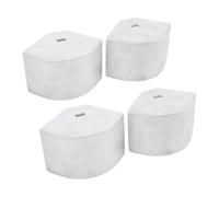 aqxreight Tapa de Esquina para Cubierta de Pontón, Kit de 4 Tapas de Esquina de Aluminio para Barcos de Pontón, Protección Resistente con Redondeada de 90 Grados, Ajuste para