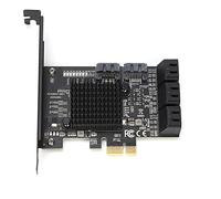 aqxreight Tarjeta de Expansión PCI E a Placa Adaptadora de 8 Puertos III de 6Gbps con Soporte AHCI y NCQ para HDD SSD Hot Plug