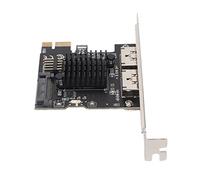 aqxreight Tarjeta de Expansión PCIe a ESATA, 2 Puertos 6Gbps ASM1061, | Desktop adapter, hot swap support, plug and play, compatible, backward compatible