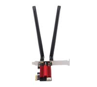 aqxreight Tarjeta Inalámbrica WiFi 7 PCIe, 6400Mbps Triple Banda 6GHz 5GHz 2.4GHz Adaptador de Red de Escritorio con Antenas de 8dBi y BT5.4, para Interfaz PCI Express de Placa Base 10