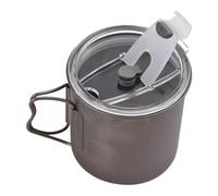 aqxreight Taza de Agua Ti para Acampar Al Aire de 400 Ml con Plegable y Tapa para Acampar Al Aire Senderismo ni Siquiera con Baches El Anillo está Diseñado para Adaptarse a la Tapa Sellada de la