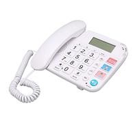 aqxreight Teléfono con Cable para el Hogar Pantalla LCD Ajuste de Volumen del Tono de Llamada Teléfono Fijo con Botón Grande con Altavoz para Personas Mayores Claro, Fácil, Grande, Adecuado para el