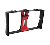 aqxreight Teléfono Video Cámara ABS Portable Handheld Handphone Smartphone Estabilizador de Video Rig para Vlog en Vivo Vlog Blue Made Premium La Cámara de Cageabs Cageabs Casas de Martph (Rojo)