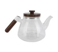 aqxreight Tetera de Vidrio de Borosilicato para té de Hojas Sueltas Tetera Transparente de 1000 Ml con Diseño Resistente Al Calor Estufa de Cerámica Eléctrica Olla Segura para un Sabor Puro