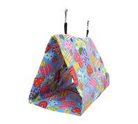 aqxreight Tienda Colgante de Pájaros Loros Triangulares Coloridos Cama de la Casa con Ganchos para Cacatúas de Amor 25x15x18 Cm Illas, Conejos, etc. (25 * 15 * 18 cm)