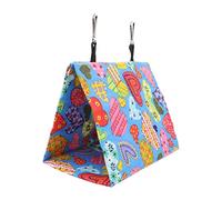 aqxreight Tienda Colgante de Pájaros Loros Triangulares Coloridos Cama de la Casa con Ganchos para Cacatúas de Amor 25x15x18 Cm Illas, Conejos, etc. (17 * 11 * 15 cm)