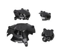 aqxreight 【título】 Cubierta de Protección del Motor de Motocicleta, Funda Protectora Larga de Nailon de Fibra de Vidrio para Motor, 4 Piezas de Repuesto para 2004 2005 (Patrón de Fibra de Carbono