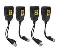 aqxreight Transmisor de Vídeo HD Power Balun 4 Uds Multiformato HDCVI/TVI/AHD/CVBS 2MP ~ 8MP Compatible con Transmisión de Vigilancia Confiable