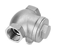 aqxreight Válvula de Retención Oscilante de Acero Inoxidable Válvula de Tubería de Rosca Hembra de 1/2 Pulgada para Sistemas de y Aceite La de Retención DN15 Se Adapta a Aplicaciones Industriales y