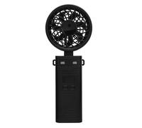 aqxreight Ventilador de Mano Plegable con 6 Velocidades y Cabezal Desmontable, Ventilador Portátil Recargable de 5200 MAh para Uso en el Cuello o la Mano, Función de Doble