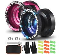 aqxreight Yoyoball Profesional de Aleación de Aluminio de 2 Piezas con Rodamiento No Sensible para Profesionales Principiantes Coordinación de Motores y Trenes También Material Duradero de Aluminio