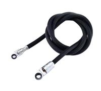 Aqxybgt Grifo de Cocina de Alambre de Nailon Negro/Gris, mangueras extraíbles for Grifo, Tubo de Manguera extraíble de Nailon Gris, Lavabo de Cocina, Lavabo, conexión (Color : Black 2m), 75628