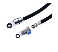 Aqxybgt Manguera de Repuesto for Grifo F1/2 M15 x 1, Manguera extraíble de conexión rápida, Tubo de Manguera de Nailon Gris/Negro de 150cm, Accesorios de Cocina y Ducha (Color : Black)